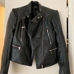 Zara Faux Leather Moto Jacket